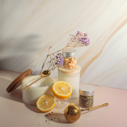 Rotina de skincare com produtos orgânicos